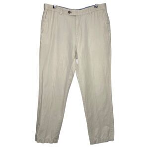 Brooks Brothers Pants Mens 36x32 Beige Baird McNutt Irish Linen Coastal Preppy